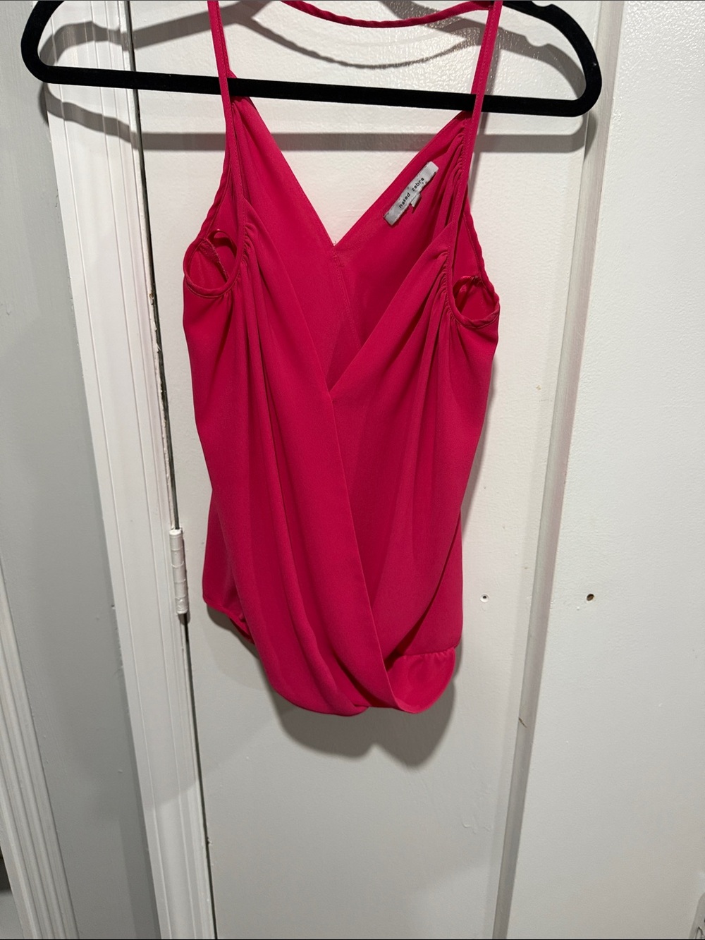 Fuchsia Draped V-Neck Cami Top - Women